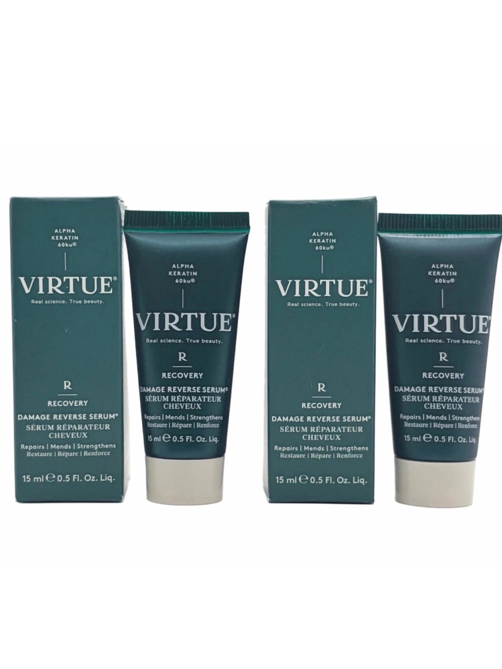 VIRTUE Recovery Damage Reverse Serum Mini Duo 15ml X 2 BRAND NEW IN BOX